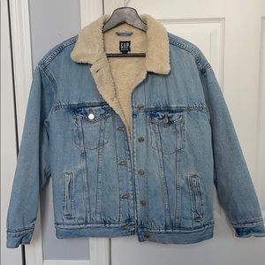 Gap Oversized Denim Sherpa Jacket